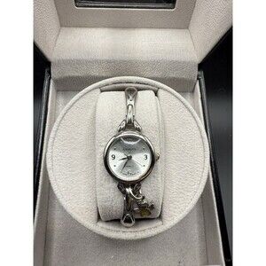 Vintage Gramercy Watch Wristwatch Round Silver Tone Silver Dial New Battery